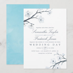 Cherry Blossoms Wedding Invitation