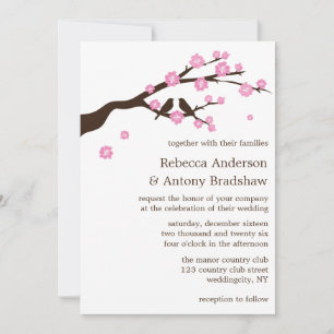 Cherry Blossoms Wedding Invitations