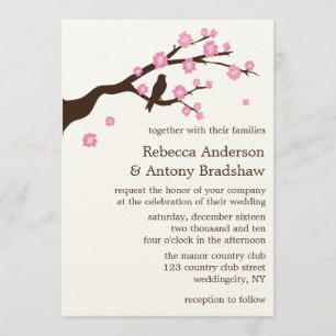 Cherry Blossoms Wedding Invitations