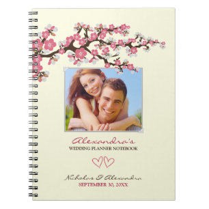 Cherry Blossoms Wedding Planner Notebook (pink)