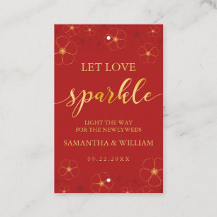 Cherry Blossoms Wedding Sparkler Tag  Custom