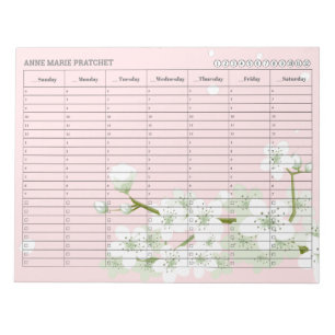 Cherry Blossoms Weekly Appointment Schedule  Notepad