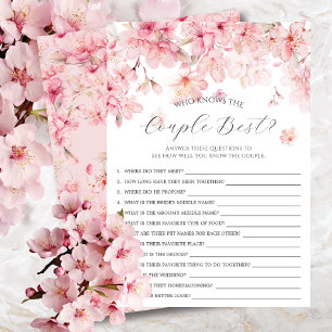 Cherry Blossoms Who Knows the Couple Best Game Invitation