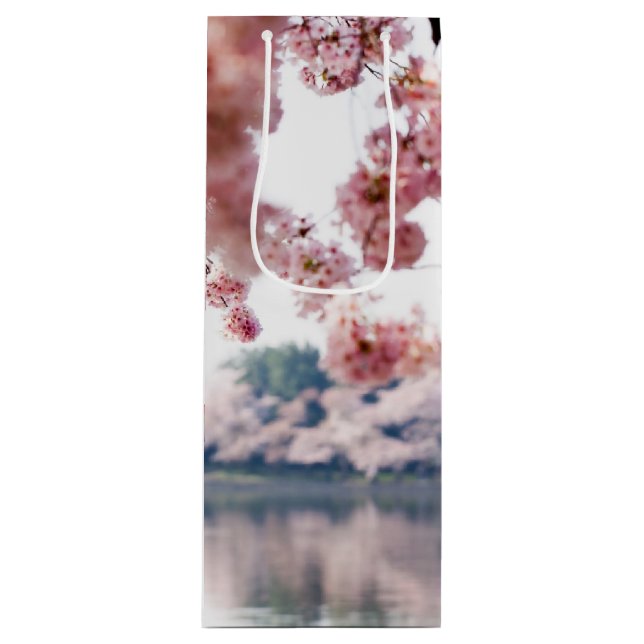 Cherry Blossoms Wine Gift Bag (Front)