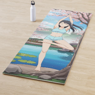 cherry blossoms yoga anime manga woman girl fan ar mat