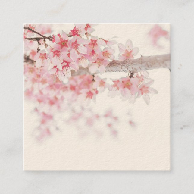 CHERRY BLOSSOMS ZEN FLORAL BUSINESS CARD (Front)