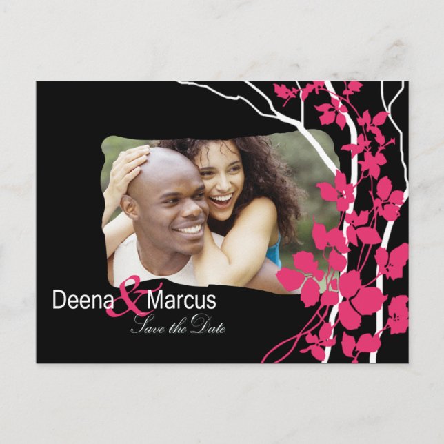 Cherry Blosssom Bella Save the Date Photo Announcement Postcard (Front)