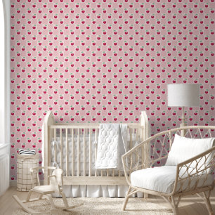 Cherry Blush Chequerboard Wallpaper