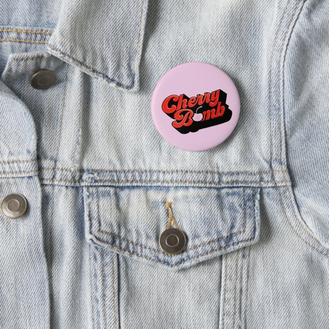 Cherry Bomb 6 Cm Round Badge (In Situ)