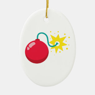 Cherry Bomb Firework Ceramic Tree Decoration