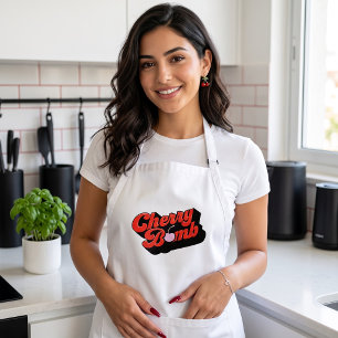 Cherry Bomb Long Apron