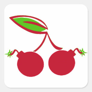Cherry Bomb Square Sticker