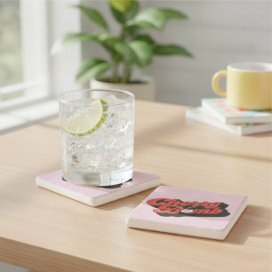 Cherry Bomb Stone Coaster