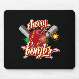 Cherry Bombs Logo Softll Team Matching For Girls T Mouse Mat
