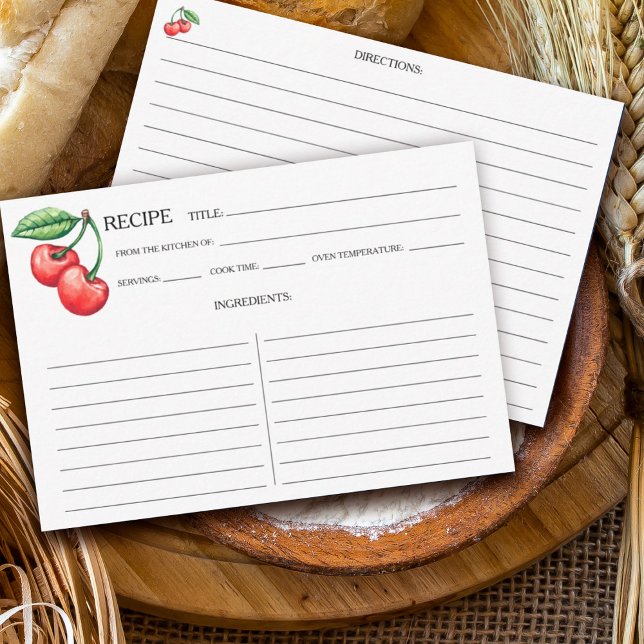 Cherry Botanical Recipe Card (Creator Uploaded)