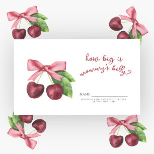 Cherry bow - How big is mummy's belly game Enclosure Card