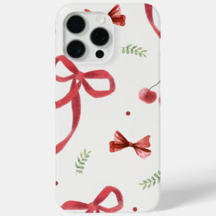 cherry bow iphone 15 case. pro max case