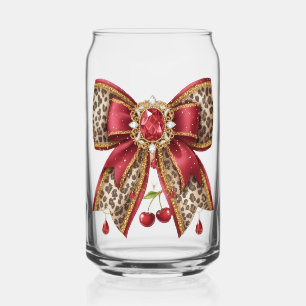 cherry bow style can glass