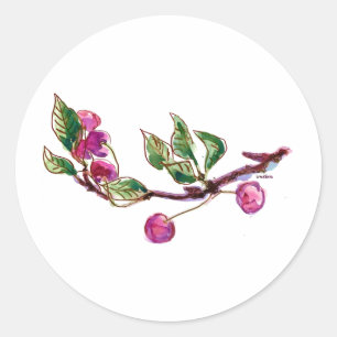 Cherry Branch Classic Round Sticker