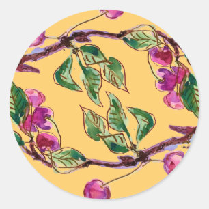 Cherry Branch Classic Round Sticker