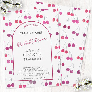 Cherry Bridal Shower Invitation
