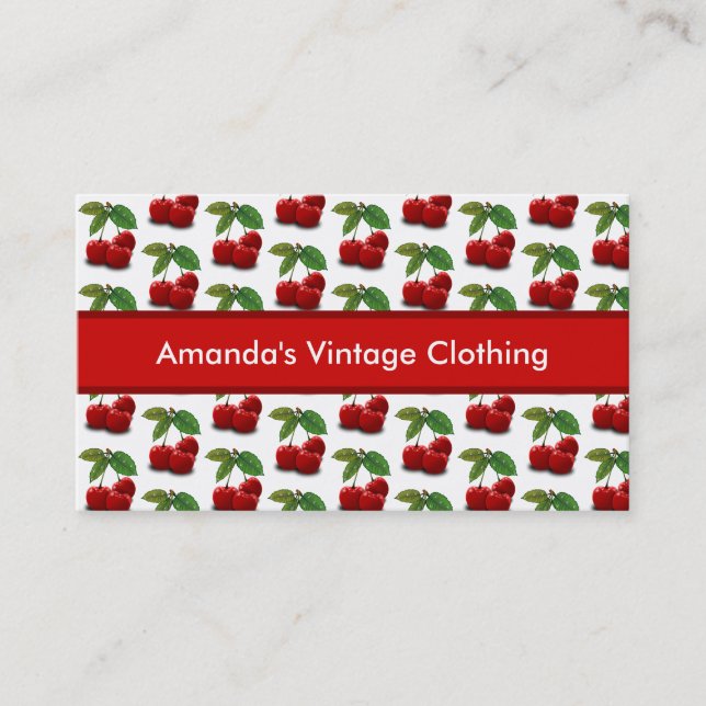 cherry business cards cherry print business cards (Front)