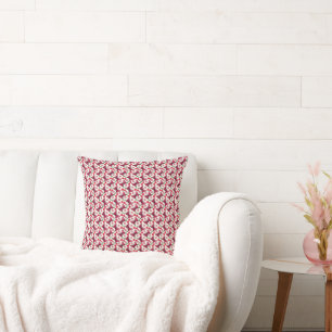 Cherry Butterfly Kawaii Seamless Pattern Cushion