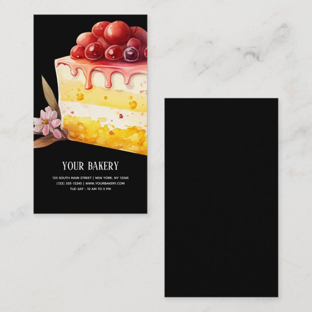 Cherry Cake business card (Front/Back)