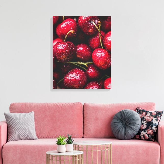 Cherry Canvas Print (Insitu(LivingRoom))