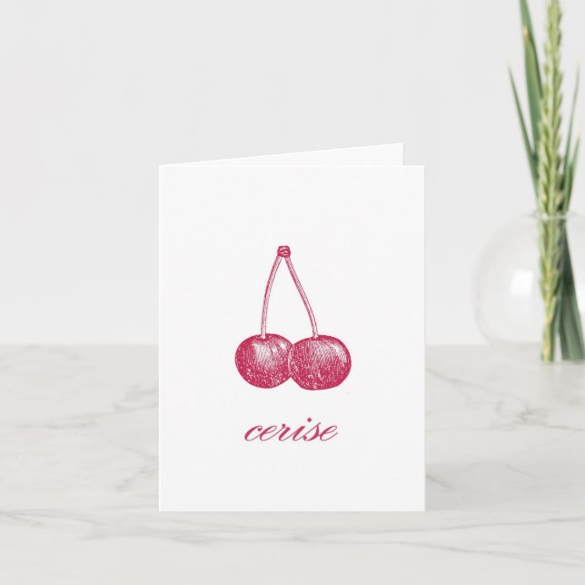 Cherry (Cerise) Notecards (Front)