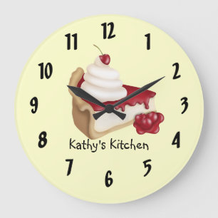 Cherry Cheesecake Large Clock