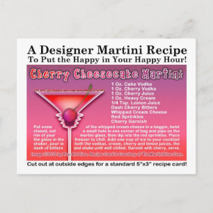 Cherry Cheesecake Martini Recipe Postcard