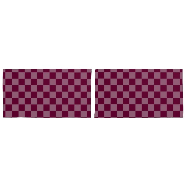 Cherry Chequered Two Tone Pillowcases HAMbyWG (Front-Set)