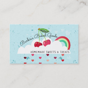 Cherry cherries cloud baking bakery business card