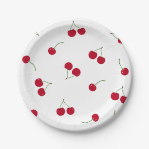 Cherry Cherries Paper Plate
