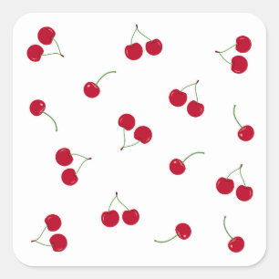  Cherry Cherries Square Sticker