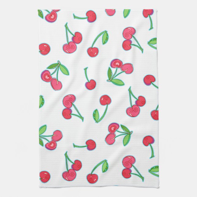 Cherry Cherry Kitchen Towel 16" x 24" (Vertical)