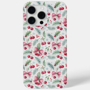 Cherry Christmas iPhone 15 Pro Max Case