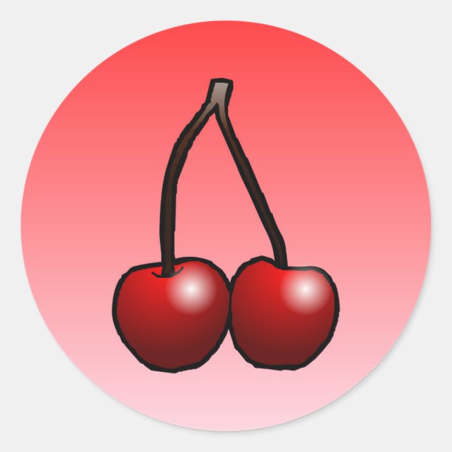 Cherry - Classic Round Sticker (Front)