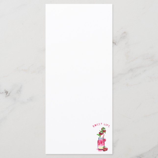 Cherry Cocktail Drink Party Menu (Back)