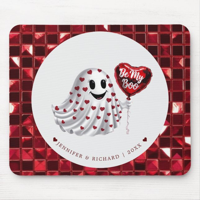 Cherry Coded Valentine's Day Mouse Pad  (Front)