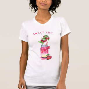 Cherry Cool Drink Funny Party T-Shirt Custom Text