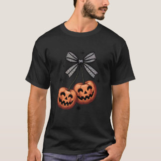 Cherry Coquette Scary Cherries Bow Classic Hallowe T-Shirt