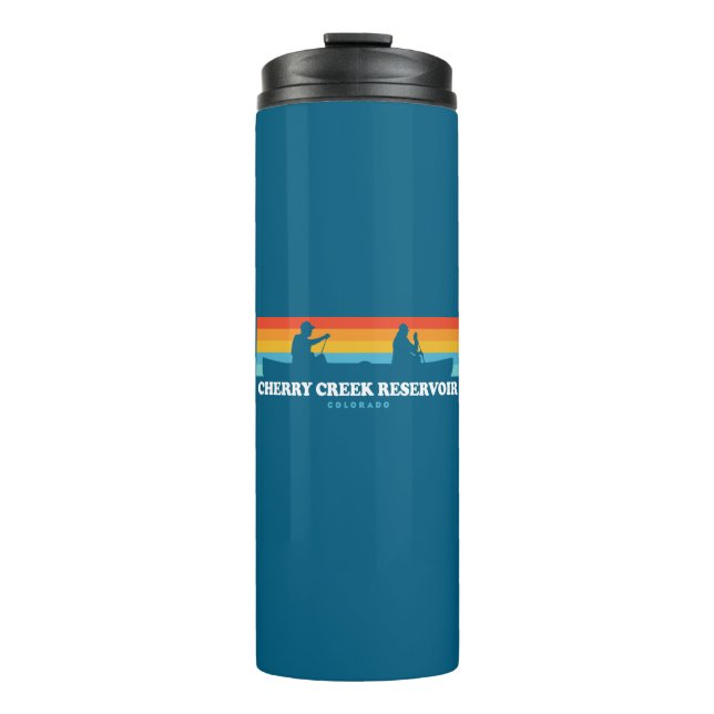 Cherry Creek Reservoir Colorado Canoe Thermal Tumbler (Front)