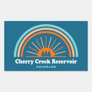 Cherry Creek Reservoir Colorado Rainbow Rectangular Sticker