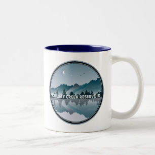 Cherry Creek Reservoir Colorado Reflection Two-Tone Coffee Mug