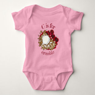 Cherry Crumble Cobbler Dessert Ice Cream Food Baby Bodysuit