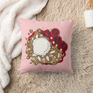 Cherry Crumble Cobbler Dessert Ice Cream Food Cushion