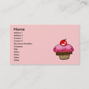 Cherry cupcake business card