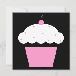 cherry cupcake invitation
